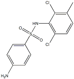 4-amino-N-(2,6-dichloro-3-methylphenyl)benzene-1-sulfonamide 化学構造式