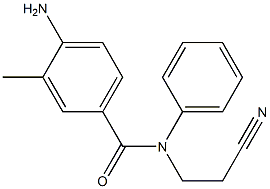 4-amino-N-(2-cyanoethyl)-3-methyl-N-phenylbenzamide,,结构式