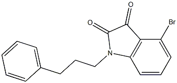 4-bromo-1-(3-phenylpropyl)-2,3-dihydro-1H-indole-2,3-dione Structure