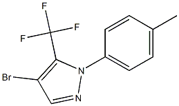 4-bromo-1-(4-methylphenyl)-5-(trifluoromethyl)-1H-pyrazole,,结构式