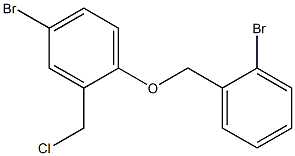 4-bromo-1-[(2-bromophenyl)methoxy]-2-(chloromethyl)benzene,,结构式