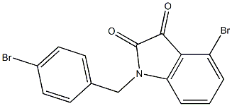 4-bromo-1-[(4-bromophenyl)methyl]-2,3-dihydro-1H-indole-2,3-dione 结构式