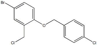 4-bromo-2-(chloromethyl)-1-[(4-chlorophenyl)methoxy]benzene Struktur