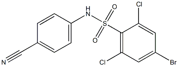 4-bromo-2,6-dichloro-N-(4-cyanophenyl)benzene-1-sulfonamide