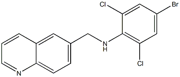 4-bromo-2,6-dichloro-N-(quinolin-6-ylmethyl)aniline,,结构式