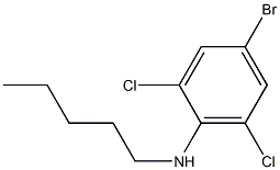 4-bromo-2,6-dichloro-N-pentylaniline Structure