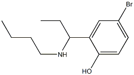 4-bromo-2-[1-(butylamino)propyl]phenol,,结构式
