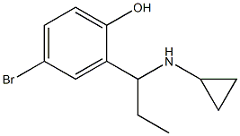 4-bromo-2-[1-(cyclopropylamino)propyl]phenol Structure