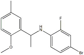 4-bromo-2-fluoro-N-[1-(2-methoxy-5-methylphenyl)ethyl]aniline Struktur