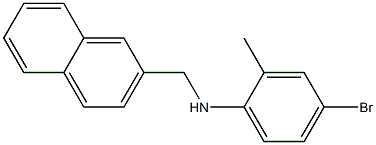 4-bromo-2-methyl-N-(naphthalen-2-ylmethyl)aniline 结构式
