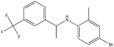 4-bromo-2-methyl-N-{1-[3-(trifluoromethyl)phenyl]ethyl}aniline,,结构式