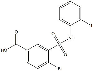 4-bromo-3-[(2-iodophenyl)sulfamoyl]benzoic acid Structure