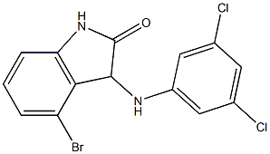 4-bromo-3-[(3,5-dichlorophenyl)amino]-2,3-dihydro-1H-indol-2-one Struktur