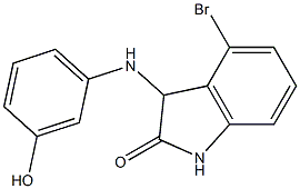 4-bromo-3-[(3-hydroxyphenyl)amino]-2,3-dihydro-1H-indol-2-one Structure