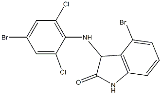 4-bromo-3-[(4-bromo-2,6-dichlorophenyl)amino]-2,3-dihydro-1H-indol-2-one Structure