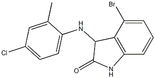 4-bromo-3-[(4-chloro-2-methylphenyl)amino]-2,3-dihydro-1H-indol-2-one Structure