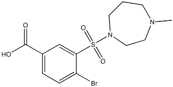 4-bromo-3-[(4-methyl-1,4-diazepane-1-)sulfonyl]benzoic acid Structure