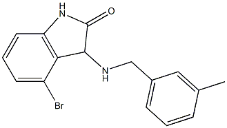 4-bromo-3-{[(3-methylphenyl)methyl]amino}-2,3-dihydro-1H-indol-2-one 化学構造式