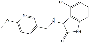 4-bromo-3-{[(6-methoxypyridin-3-yl)methyl]amino}-2,3-dihydro-1H-indol-2-one