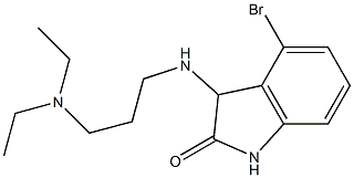 4-bromo-3-{[3-(diethylamino)propyl]amino}-2,3-dihydro-1H-indol-2-one,,结构式