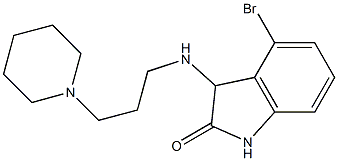 4-bromo-3-{[3-(piperidin-1-yl)propyl]amino}-2,3-dihydro-1H-indol-2-one Structure