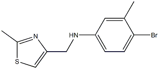 4-bromo-3-methyl-N-[(2-methyl-1,3-thiazol-4-yl)methyl]aniline Structure