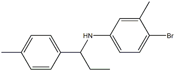 4-bromo-3-methyl-N-[1-(4-methylphenyl)propyl]aniline,,结构式