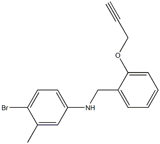 4-bromo-3-methyl-N-{[2-(prop-2-yn-1-yloxy)phenyl]methyl}aniline Structure