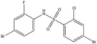 4-bromo-N-(4-bromo-2-fluorophenyl)-2-chlorobenzene-1-sulfonamide Structure
