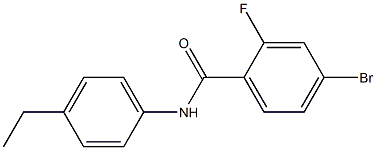 4-bromo-N-(4-ethylphenyl)-2-fluorobenzamide,,结构式