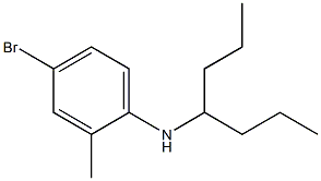 4-bromo-N-(heptan-4-yl)-2-methylaniline,,结构式