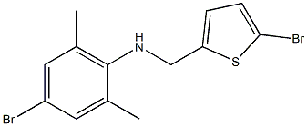 4-bromo-N-[(5-bromothiophen-2-yl)methyl]-2,6-dimethylaniline Struktur