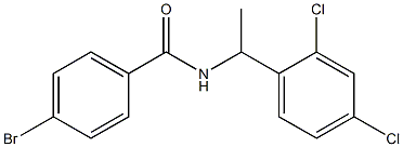 4-bromo-N-[1-(2,4-dichlorophenyl)ethyl]benzamide 化学構造式