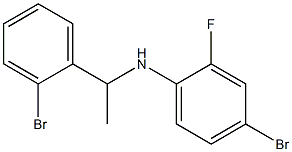 4-bromo-N-[1-(2-bromophenyl)ethyl]-2-fluoroaniline 结构式