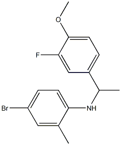 4-bromo-N-[1-(3-fluoro-4-methoxyphenyl)ethyl]-2-methylaniline Structure