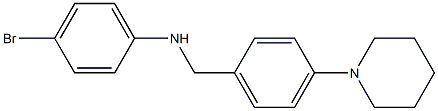 4-bromo-N-{[4-(piperidin-1-yl)phenyl]methyl}aniline Struktur