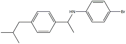 4-bromo-N-{1-[4-(2-methylpropyl)phenyl]ethyl}aniline,,结构式