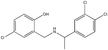 4-chloro-2-({[1-(3,4-dichlorophenyl)ethyl]amino}methyl)phenol