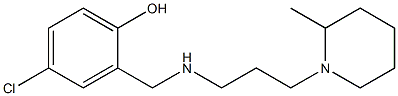 4-chloro-2-({[3-(2-methylpiperidin-1-yl)propyl]amino}methyl)phenol Struktur