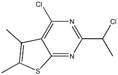 4-chloro-2-(1-chloroethyl)-5,6-dimethylthieno[2,3-d]pyrimidine 化学構造式