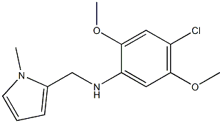 4-chloro-2,5-dimethoxy-N-[(1-methyl-1H-pyrrol-2-yl)methyl]aniline,,结构式
