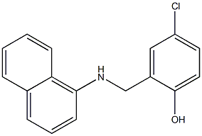 4-chloro-2-[(naphthalen-1-ylamino)methyl]phenol 结构式