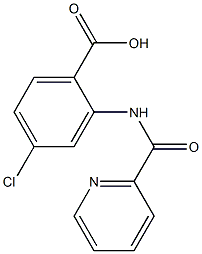 4-chloro-2-[(pyridin-2-ylcarbonyl)amino]benzoic acid 化学構造式