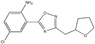 4-chloro-2-[3-(oxolan-2-ylmethyl)-1,2,4-oxadiazol-5-yl]aniline,,结构式