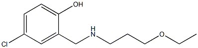 4-chloro-2-{[(3-ethoxypropyl)amino]methyl}phenol,,结构式