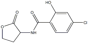 4-chloro-2-hydroxy-N-(2-oxooxolan-3-yl)benzamide 化学構造式