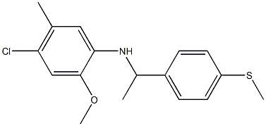 4-chloro-2-methoxy-5-methyl-N-{1-[4-(methylsulfanyl)phenyl]ethyl}aniline