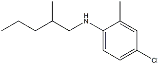 4-chloro-2-methyl-N-(2-methylpentyl)aniline Structure
