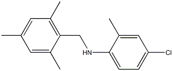 4-chloro-2-methyl-N-[(2,4,6-trimethylphenyl)methyl]aniline 化学構造式