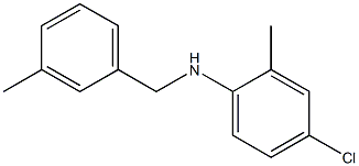 4-chloro-2-methyl-N-[(3-methylphenyl)methyl]aniline 结构式
